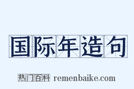 国际年造句是什么意思的图片